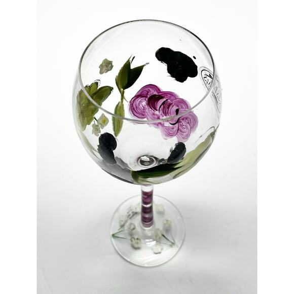 Home Essentials “Grape” 5-Piece Handpainted Glass Decanter & Wine Glass Set - Picture 15 of 16